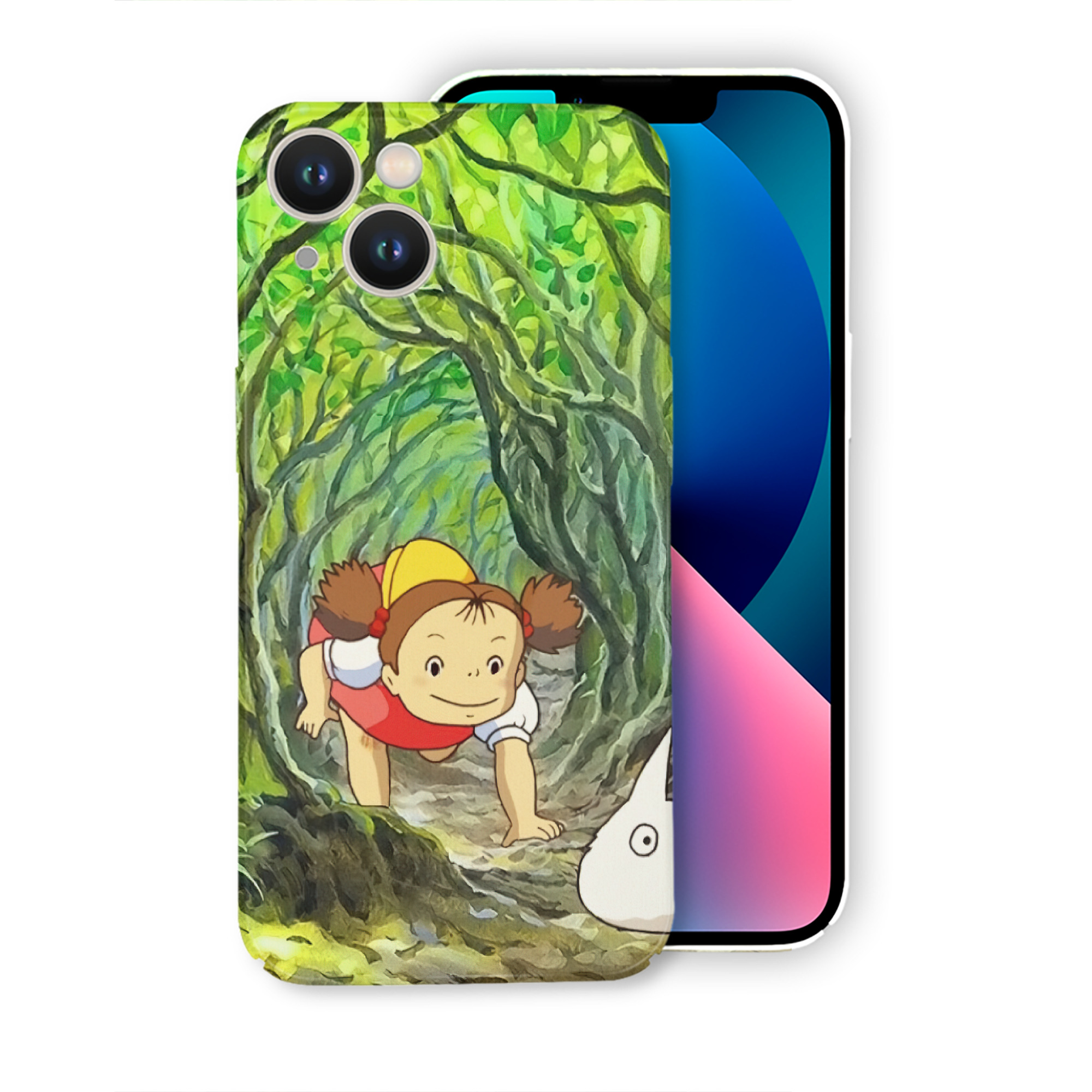 （画像用） となりのトトロ 草壁メイ 草壁サツキ My Neighbor Totoro Satsuki Kusakabe Mei Kusakabe 【iPhone 14シリーズ対応】ハードケース